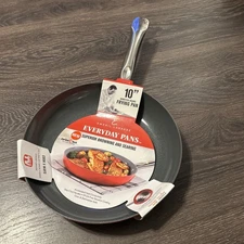 Emeril Lagasse 10" Frying Pan Nonstick Skillet Round Red Cool Handle Dishwasher