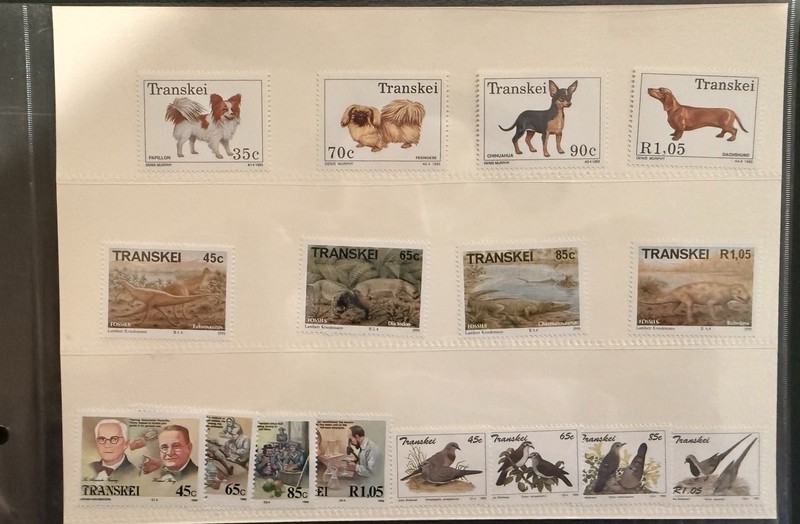 Transkei Stamps and Souvenir Sheet MNH South Africa Apartheid Era Dogs, Birds