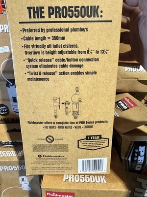 Fluidmaster PRO550UK Kabel Drucktaste DUAL Spülventil 1 1/2'' 2'' Spülkasten Ersatz
