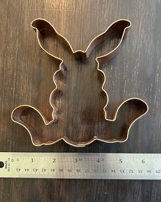 Large Vintage Copper Bunny Rabbit Cookie Cutter 6'' Williams Sonoma Easter