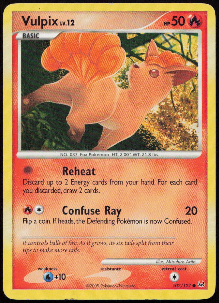 Vulpix 102/127 MP Platinum Common Pokemon