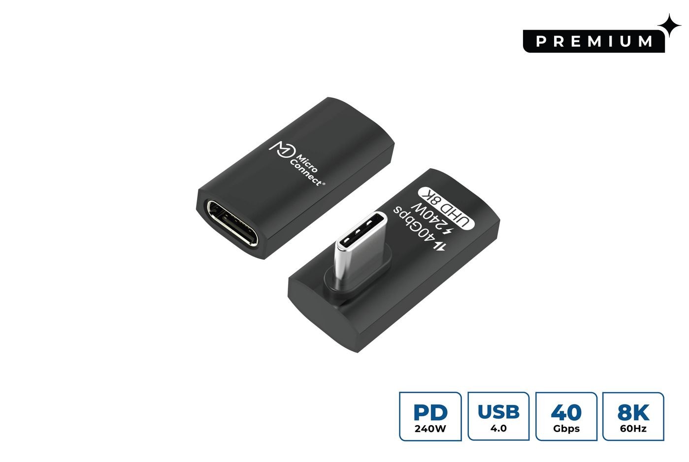 MicroConnect USB4-CCFAS-240W Premium USB4 Gen 3x2 USB-C
