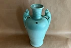 Stangl Pottery American Arts & Crafts Large Peacock Bird Handled Floor Vase Rare