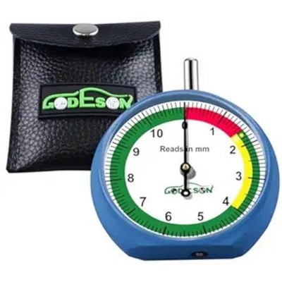 88703 Dial Tire Tread Depth Gauge in MM, Professional for Motorcycle, 1 Pack
