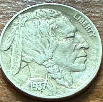 1937-D BUFFALO NICKEL FULL DATE F/XF CONDITION Actual Coin Shown