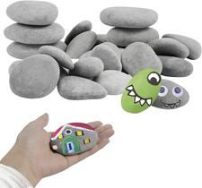 60pcs River Rocks for Painting Flat Smooth Stones for Arts DIY Kindness Rocks Cr