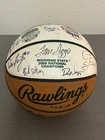 Tom Izzo Michigan State 2000 National Champions Signed Basketball With Players