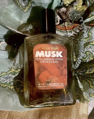 Aqua Velva MUSK Extra Strength Lotion 4 Oz Size Bottle 1/6 Full