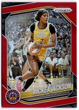 2025 Panini Prizm WNBA Rickea Jackson #118 Red Prizms #/299 Los Angeles Sparks