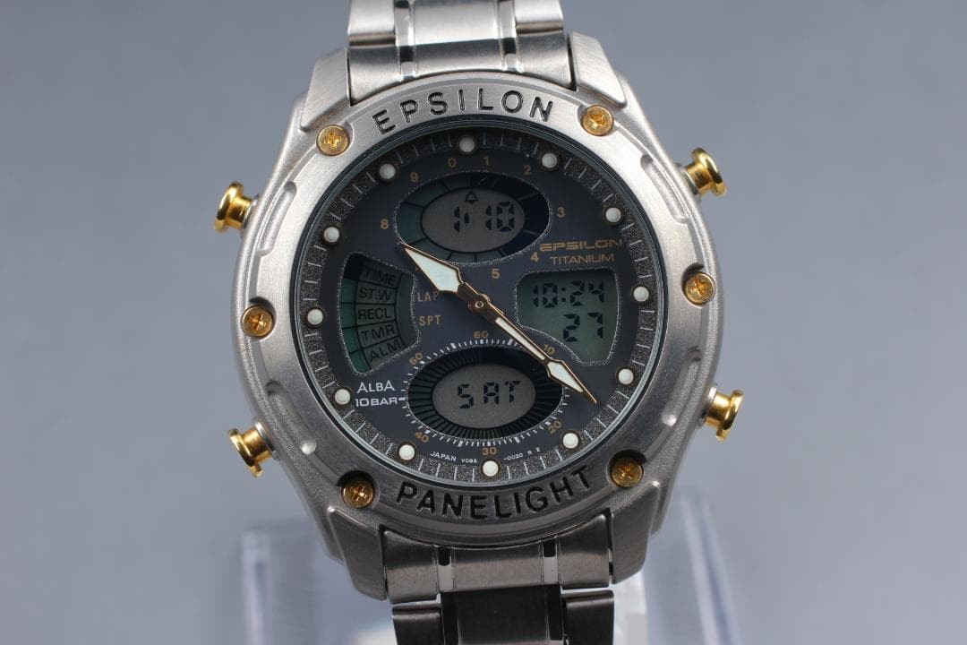 Titanium Digi SEIKO Panel ALBA Ana V085 Watch Light 0020 - vintagewatches.pk
