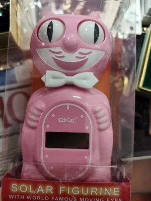Limited Edition Solar Kit-Cat Digital Alarm Klock   Pink Satin