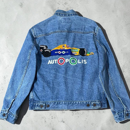 Benetton, Vintage Benetton Formula 1 Racing Team AUTOPOLIS Denim Jacket M From Japan