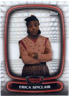 2025 Topps High Tek Stranger Things Erica Sinclair #2 Hawkins Lab Pattern Card