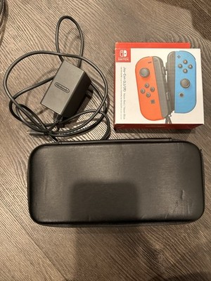 Nintendo Switch Handheld Console Neon Red/Blue Joy-Con, Charger, Travel Case