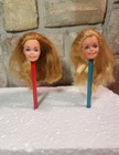 Vintage Barbie Doll Parts: 2 Superstar Era Heads 70s-80s OOAK Repair Tlc 9/29-1