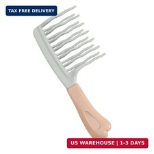 Wide Tooth Comb for Curls, Detangling Comb with Double Row Wavy Tooth for Curly/