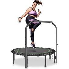 51'' Compact Rebounder Trampoline 450lb Limit Foldable  Adjustable