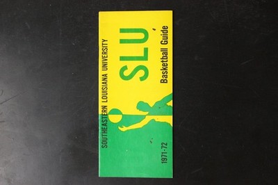 Vintage 1971-72 Southeastern Louisiana University Basketball Guide SLU Schedule