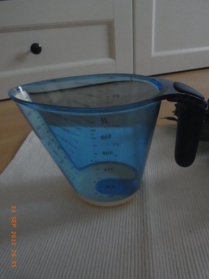 Tupperware CombiPlus Messgenau Messbecher 1 Liter blau