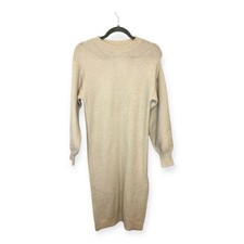 ASOS Design Cream Knit Sweater Dress Cozy Neutral Winter Minimalist Size 2