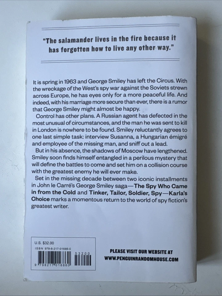 Karla's Choice: A John le Carré Novel Paperback 2024 by Nick Harkaway - Image 2 of 4