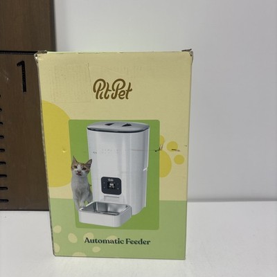 PitPet Automatic Cat Feeder 6L, 16-Day Storage, Open Box, Programmable Timer