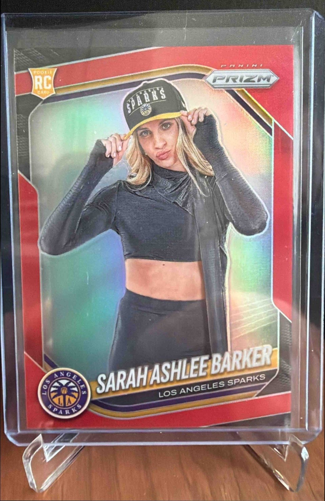2025 Panini WNBA Prizm Sarah Ashlee Barker #31 Red 176/299 Sparks