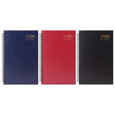 TALLON 2026 A5 Week To View Diary Organiser Spiral Bound Planner Office Journal