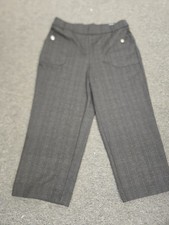 Jones New York Wide Leg Pull On Plaid Pants Womens 1X Black/Tan Career Business
