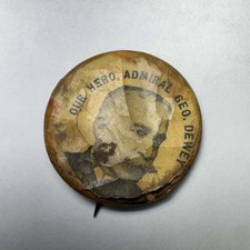 Original Our Hero Admiral George Dewey, 1.25” dia. pinback Button