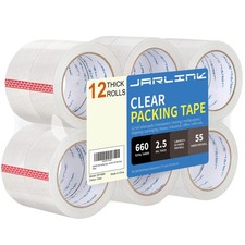 Clear Packing Tape 12 Rolls , Heavy Duty Packaging Tape for Shipping Packagi...