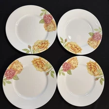 Corelle Emma Jane, Lot of Four 10.75” Dinner Plates, Floral, Beautiful, EUC