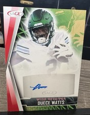Duece Watts 2022 Sage Red RC Rookie Auto Autograph 