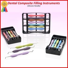 Dental Composite Filling Instruments Colorful Silicone Handle Restorative Tools