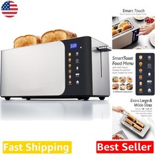 Smart Digital 4-Slice Toaster, 1.5" Wide Slots, Touchscreen, 6 Shades, Gloss ...