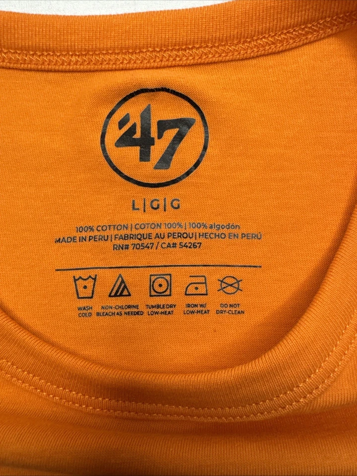 '47 Brand Philadelphia Flyers T-Shirt Men’s Large Orange Union Arch Franklin - Image 4 of 4
