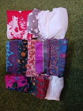 11 Colorful Array Of Neck Scarfs In Vintage Style 2 Are 100 Silk.