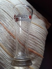 Altes dickes mundgeblasenes Weizenglas  Erdinger Weißbräu Emailliert Rar 