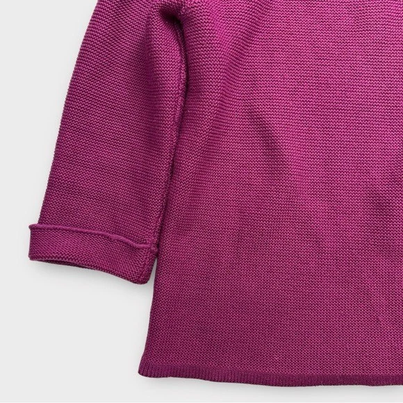 Suéter Jersey Boden Tejido Cuello Barco Mezcla Lana Talla 4 Ciruela Púrpura Foto 3 de 4