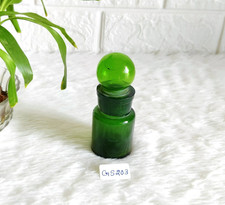 1920s Vintage Old Lavender Smelling Salt Green Glass Bottle Germany GS203