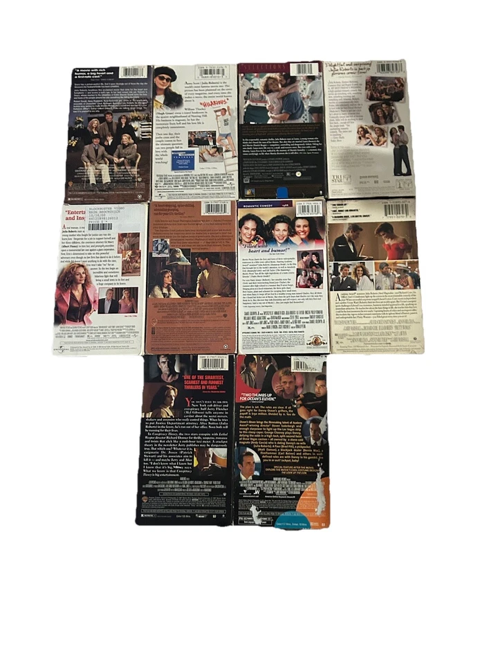 Lot Of 10 Julia Roberts Vintage VHS My Best Friends Wedding Pretty Women & More - Image 2 of 2