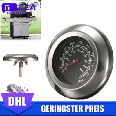 500 Grad Grillthermometer Edelstahl Temperaturfühler wasserdicht für Grill BBQ