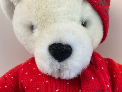 Jingles Christmas Large Plush Stuffed Animal Teddy Bear Santa Hat Scarf *22" in* - Picture 5 of 15