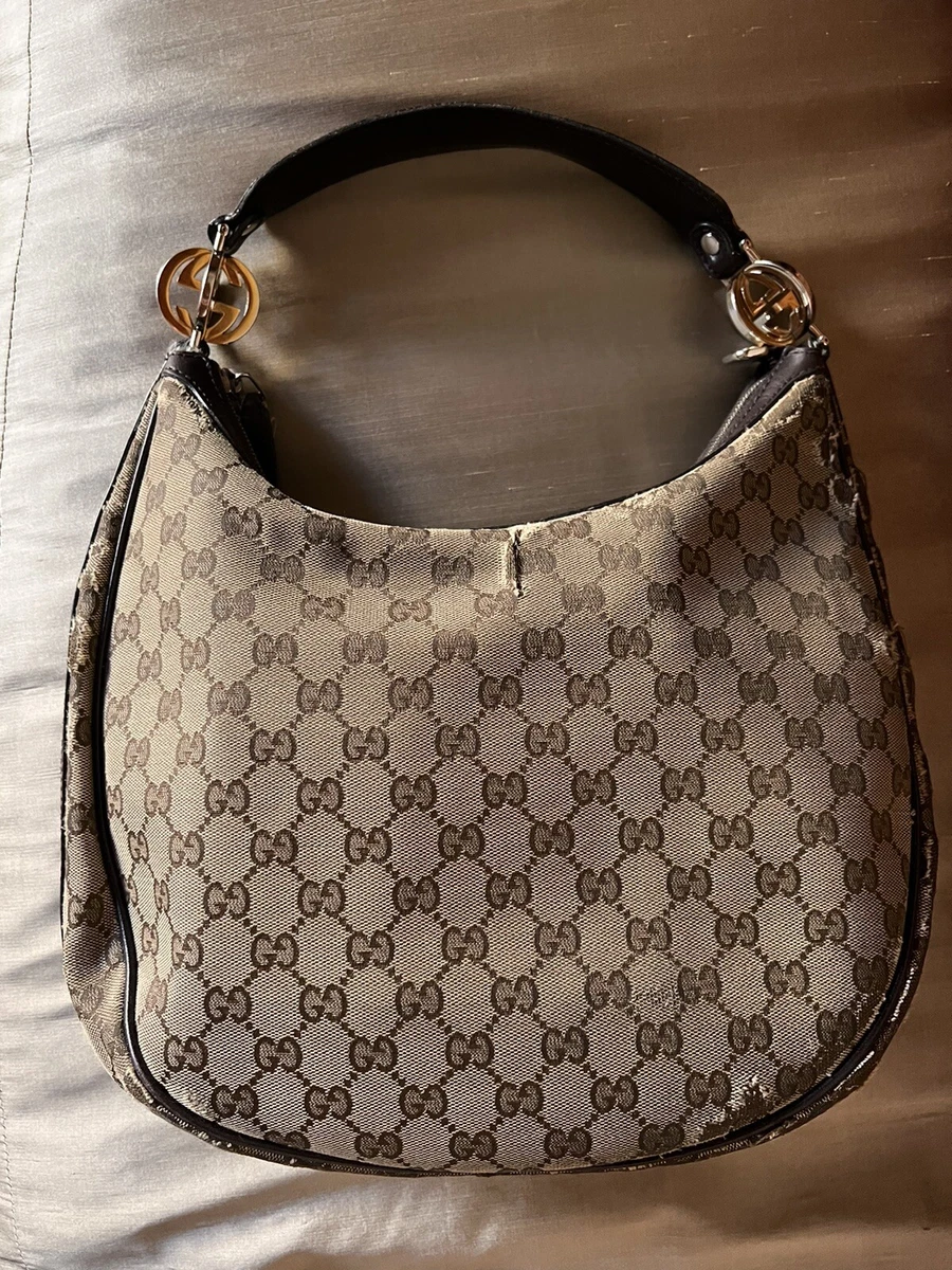 GUCCI HOBO HANDBAG AUTHENTIC MONOGRAM