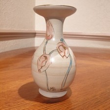 Port Isaac Michael and Barbara Hawkins Tulip Vase Studio Pottery Signed