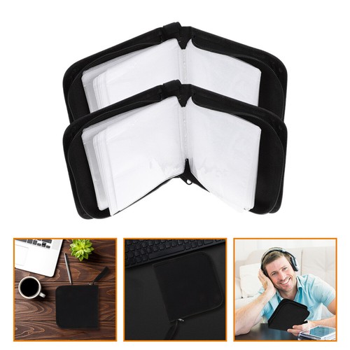 2Pcs DVD Case CD Case Holder Portable Organizer Protective DVD Disc Wallet - Afbeelding 5 van 12