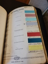 1955 DUPONT DUCO DULUX DODGE COLORS PAINT CHIP SWATCH SHEET BULLETIN NO 22