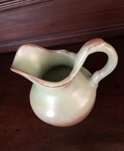 Frankoma Pottery Prairie Green Rectangle Dish And Pitcher - Picture 7 of 9