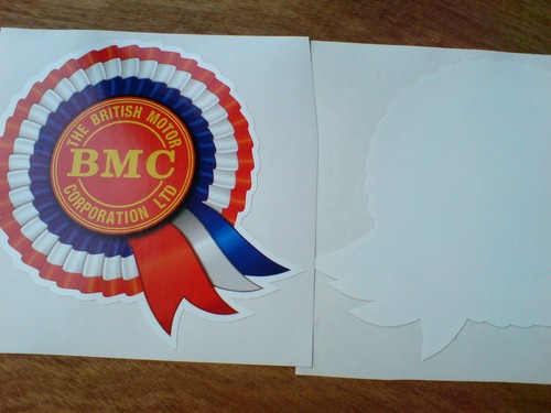 BMC Sticker Classic Rosette  Mini Fans Car WINDOW Sticker  1 off 80mm - Picture 1 of 1