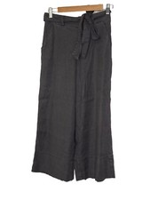 NWT Splendid Women  s wide leg Pants cropped Linen Viscose blend Gray Small